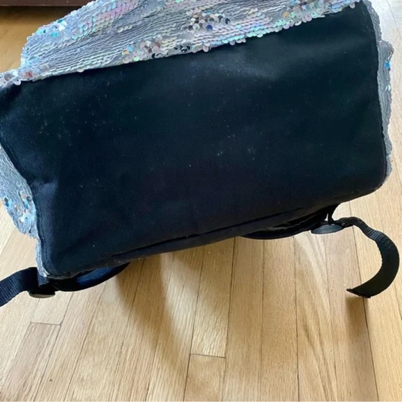 Justice Sparkle Panda Sequin Flip Backpack – Big Eyes Face Design - Picture 7 of 10